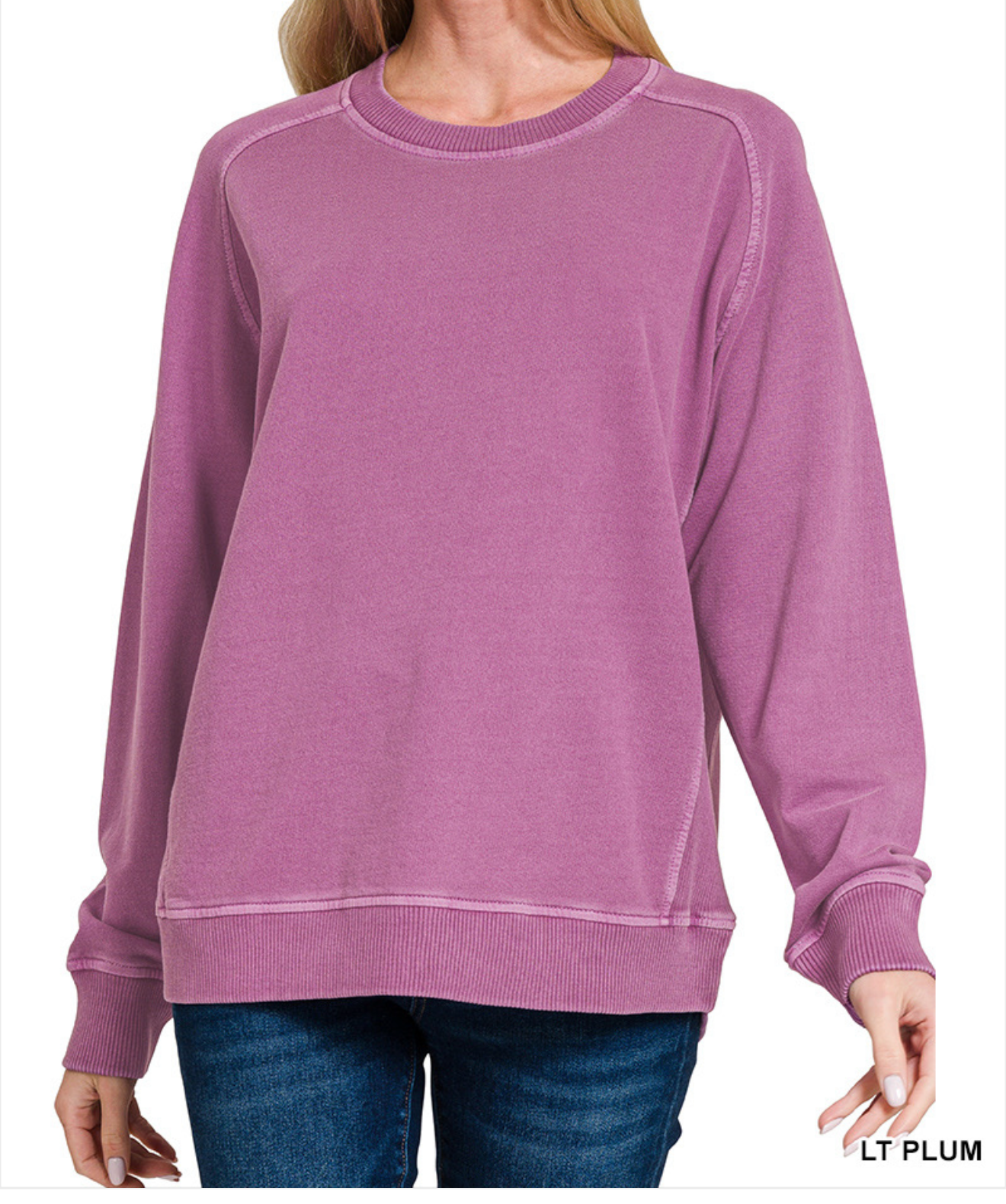 Pigment dye and enzyme washing pullover