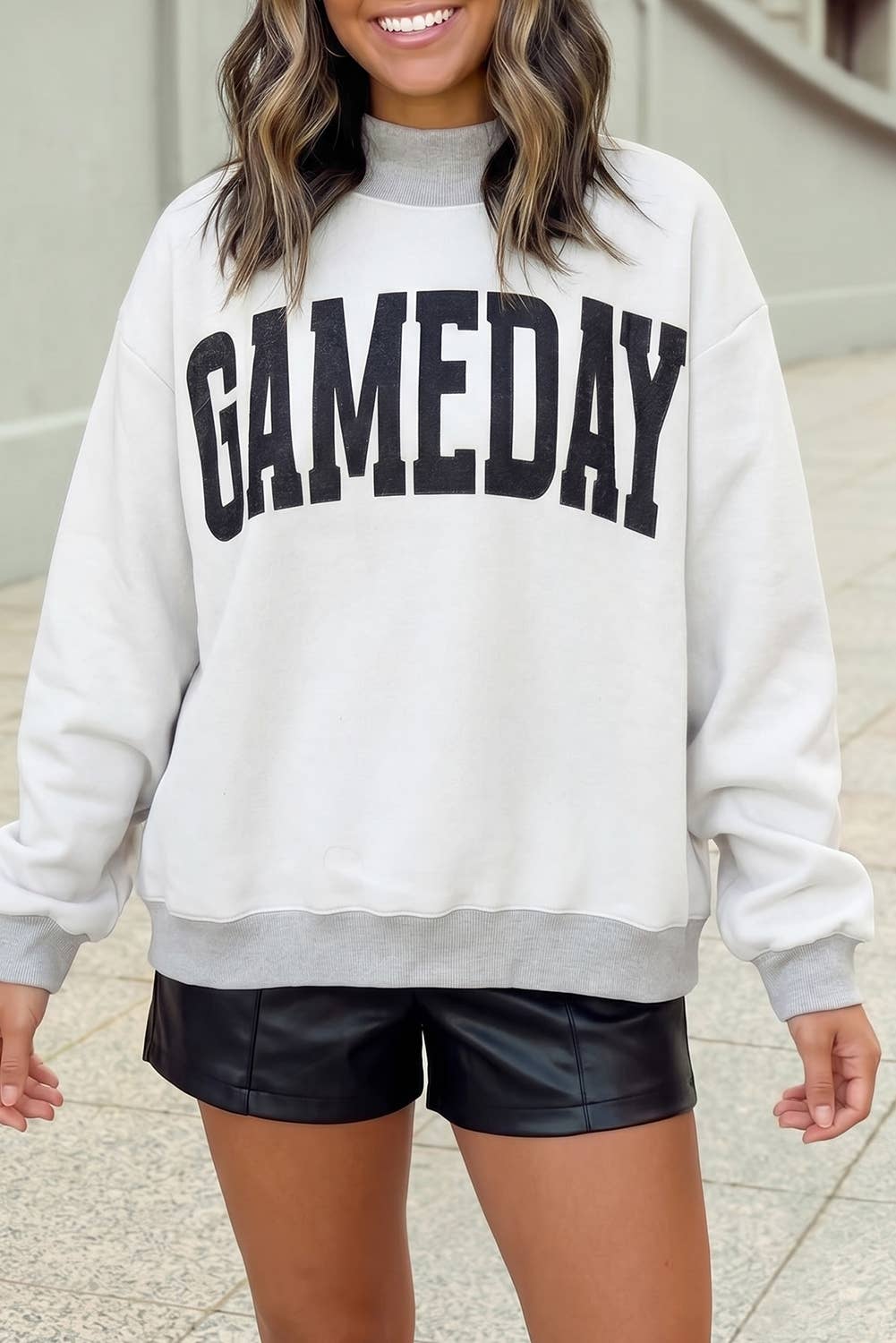 Football Reversible Mock Neck Sweatshirt