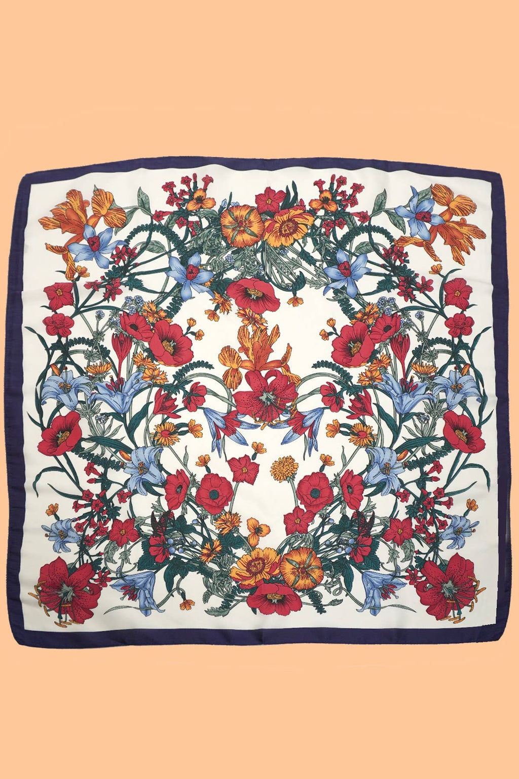 LARGE FLORAL PRINT BANDANA SCARF | 40SC651