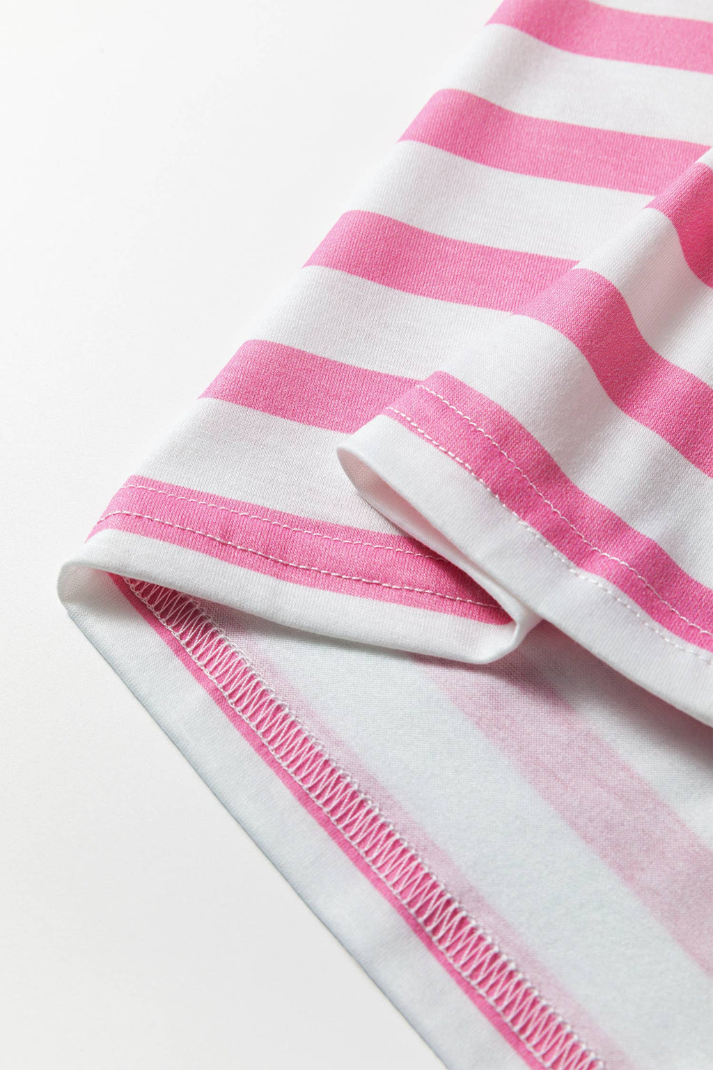 Plus Size Stripe V Neck Patched Pocket Casual T Shirt (S-4X)
