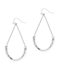 ( Q257 )  METAL TEARDROP EARRING