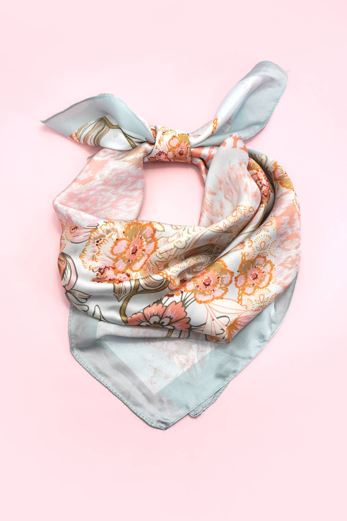 LARGE FLORAL PRINT BANDANA SCARF | 40SC682