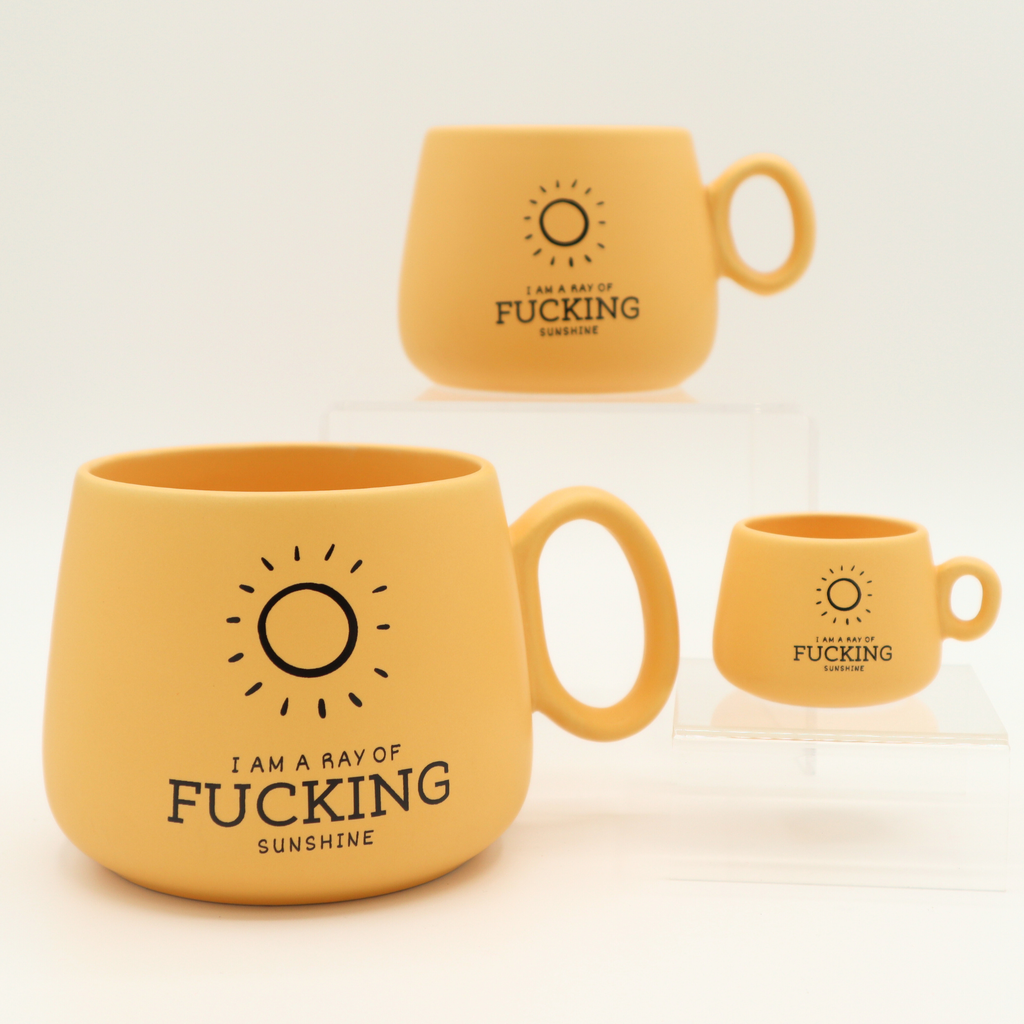 Cappuccino Mug Shot Glass I Am A Ray of Fucking Sunshine