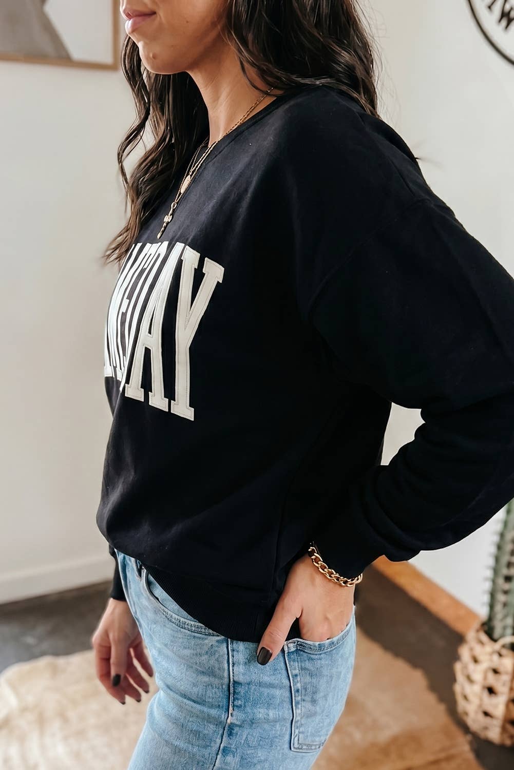 GAMEDAY Sweatshirt Long Sleeve Round Neck Casual Pullover