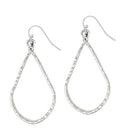 ( Q105 )  METAL TEARDROP EARRING