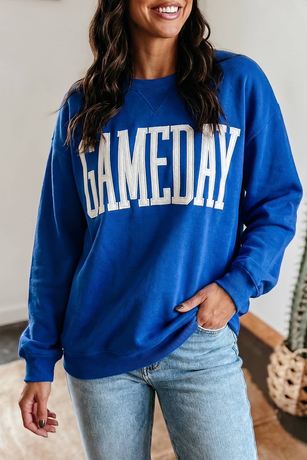 GAMEDAY Sweatshirt Long Sleeve Round Neck Casual Pullover