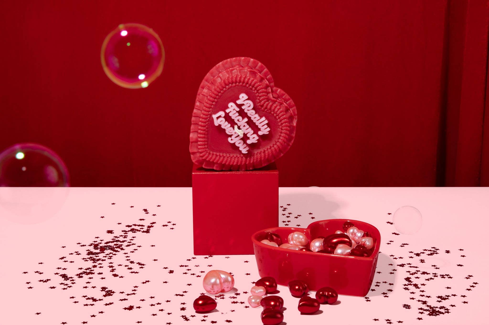 I Really Fucking Love You Heart Candle (Valentine's Day)