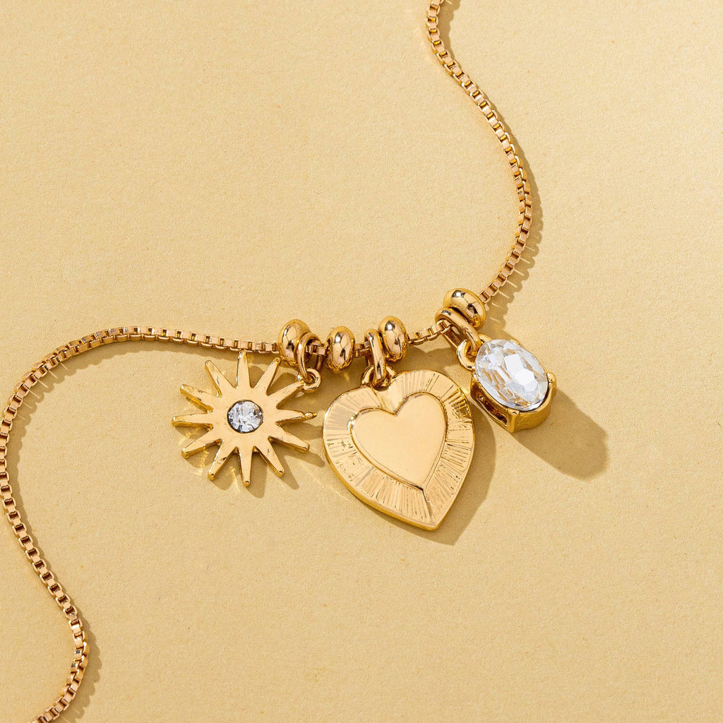 Celestial Heart and Starburst Charm Necklace | 80N93135