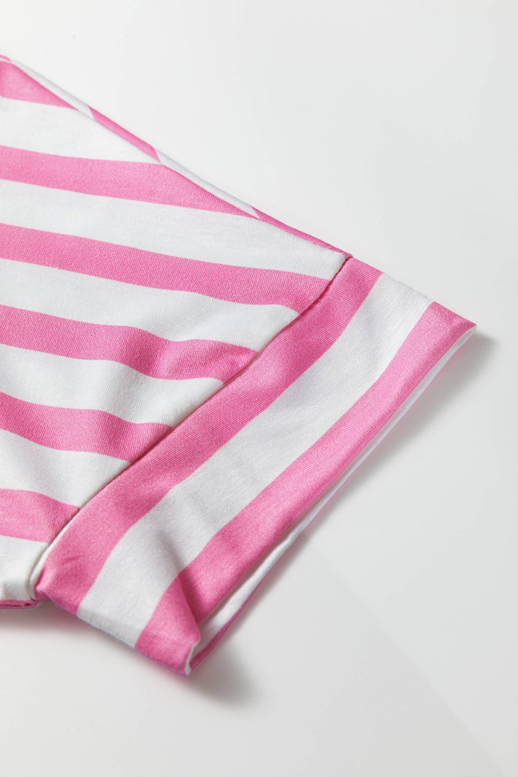 Plus Size Stripe V Neck Patched Pocket Casual T Shirt (S-4X)