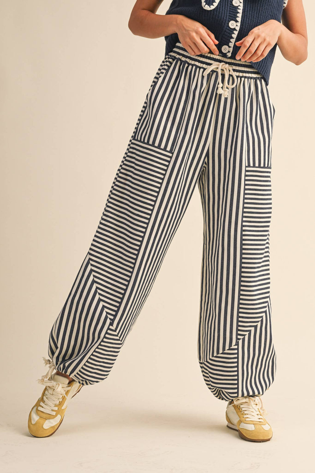 MIXED STRIPES PARACHUTE PANTS MP4366