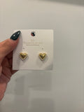 Pearl Heart Mini Earrings