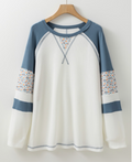 Blue and White Floral Shirt