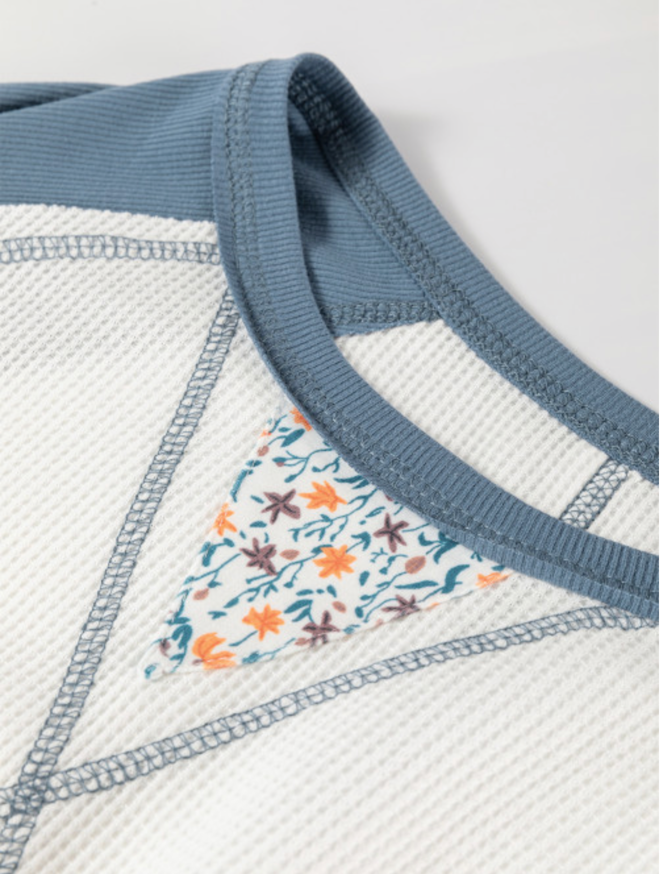 Blue and White Floral Shirt