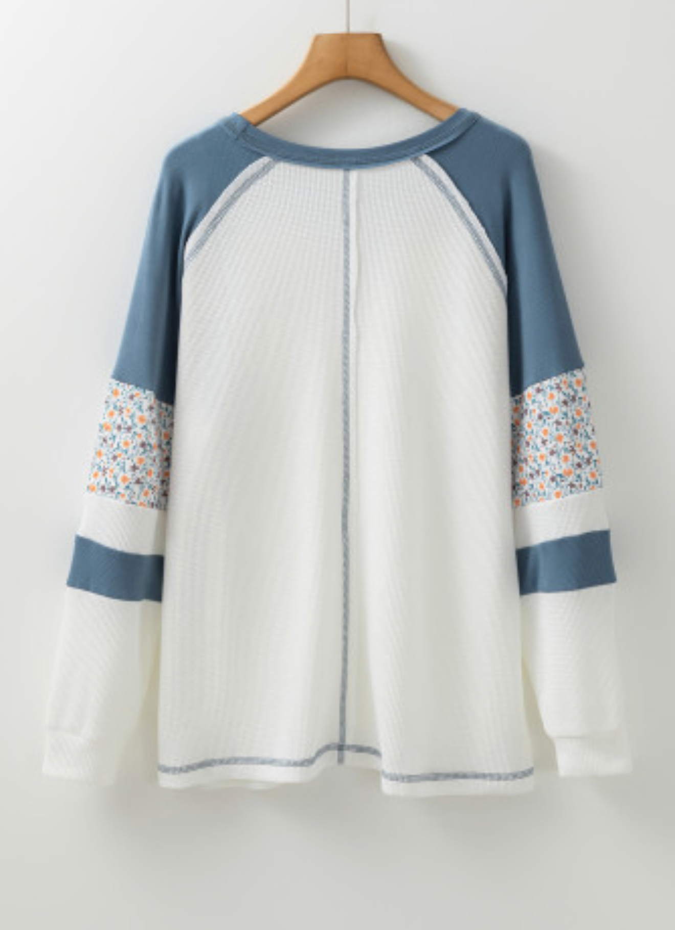 Blue and White Floral Shirt