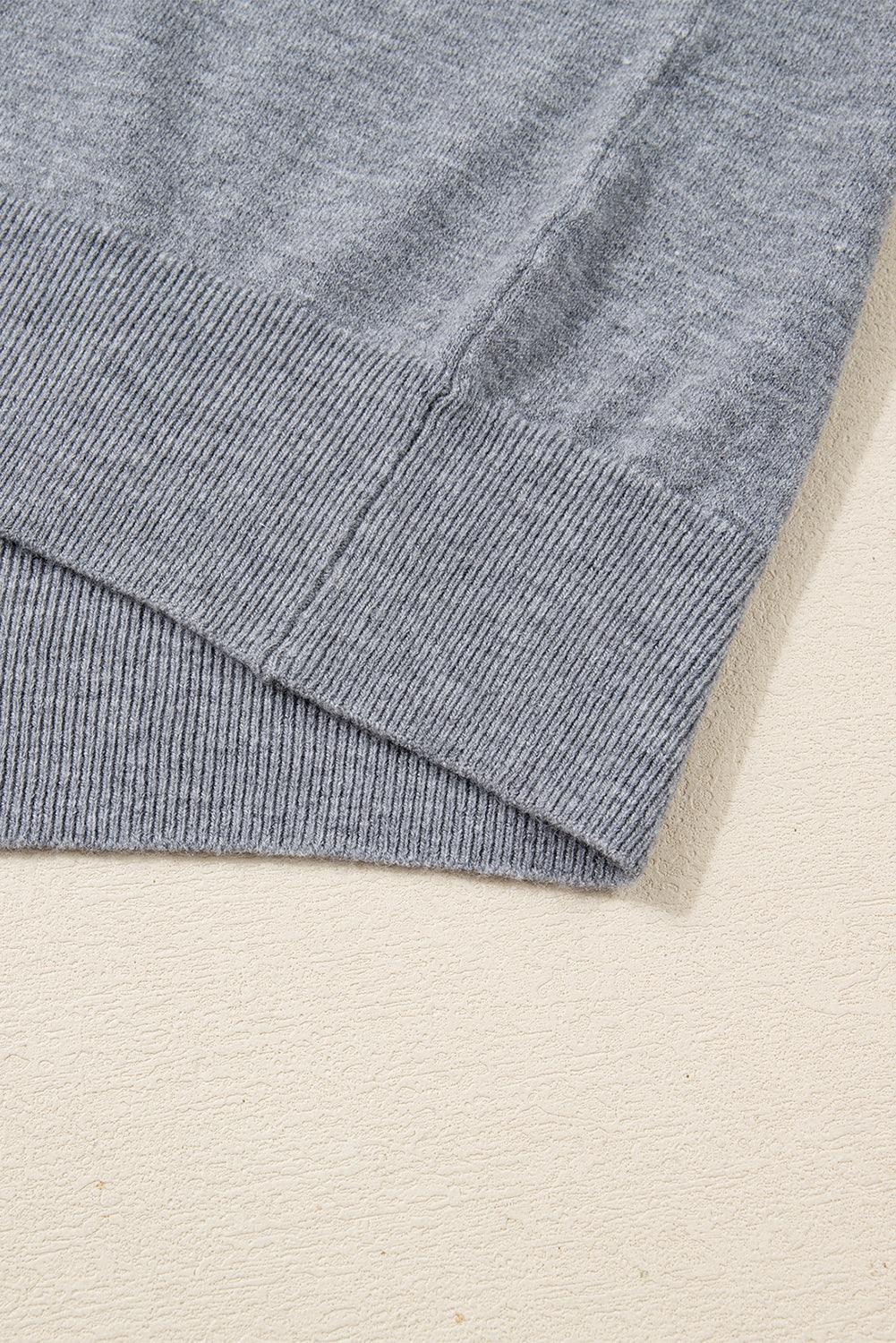 Gray contrast trim v neck varsity sweater