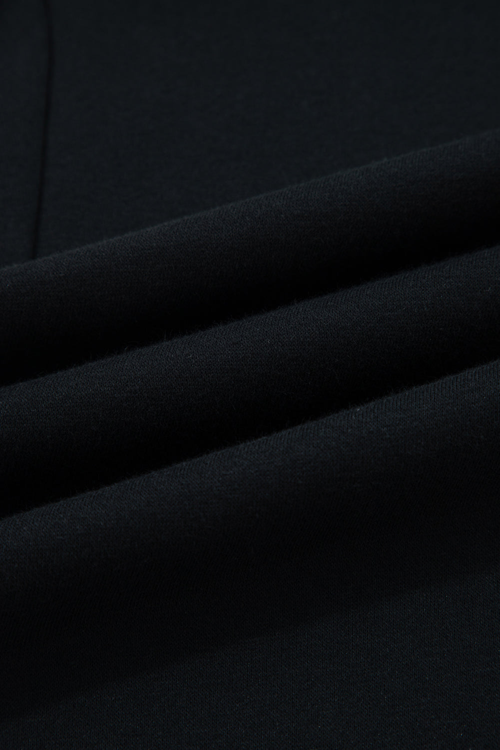 Black Fleece Lined Leopard Drawstring Pants