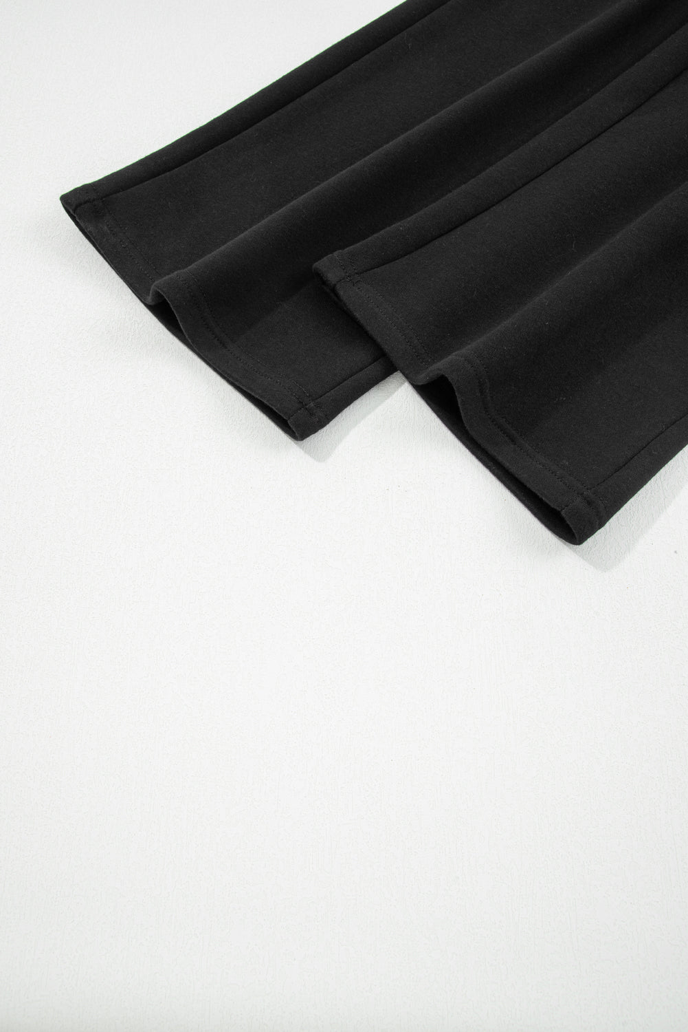 Black Fleece Lined Leopard Drawstring Pants