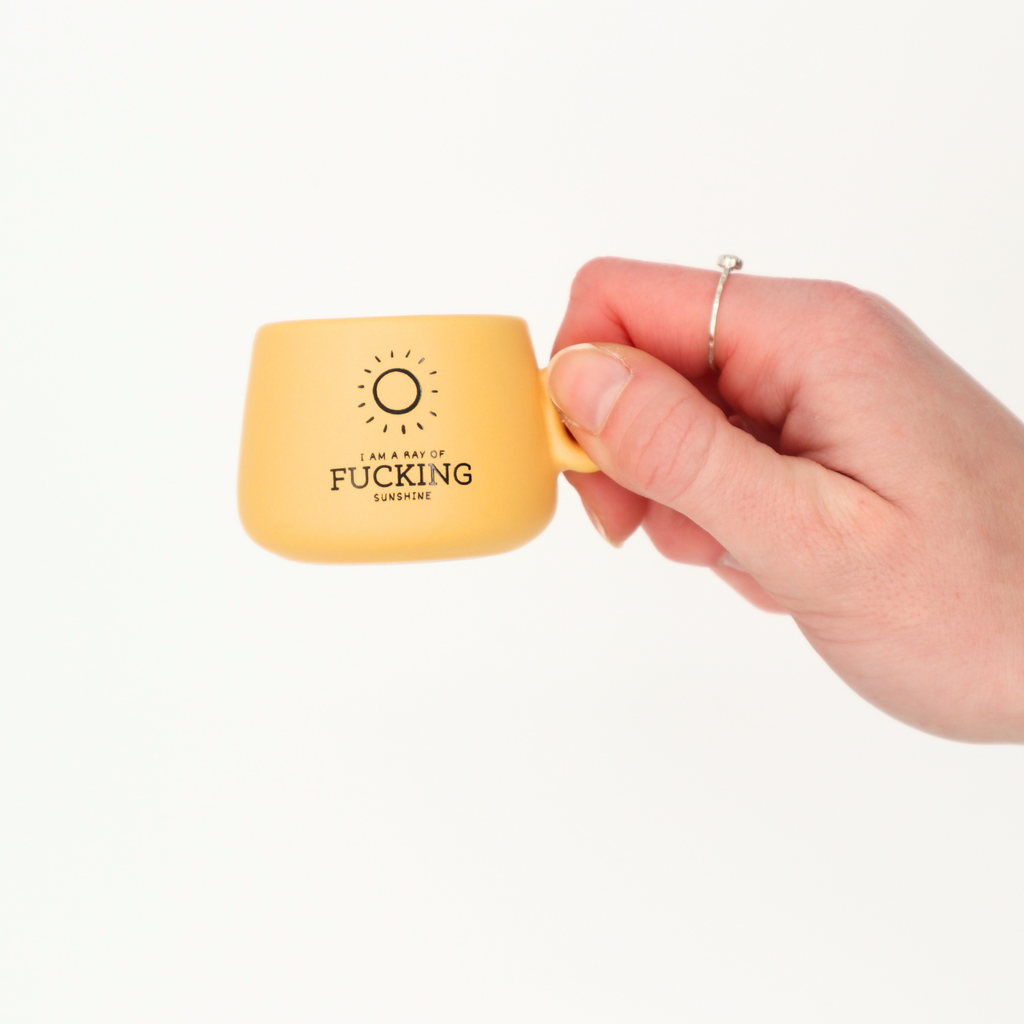 Cappuccino Mug Shot Glass I Am A Ray of Fucking Sunshine