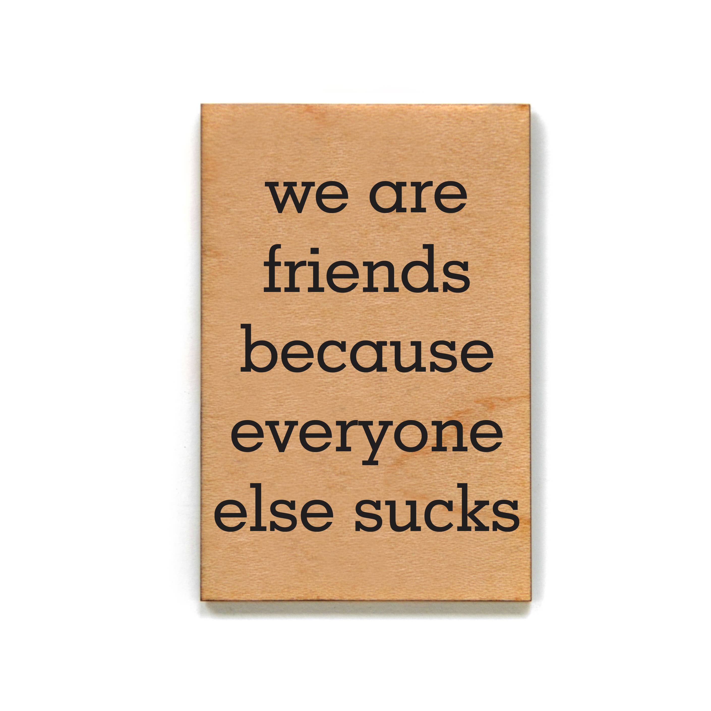 We Are Friends Because Everyone Else Sucks Funny Magnets