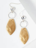 Hand-Molded Metal Geometric Dangle Drop Earrings