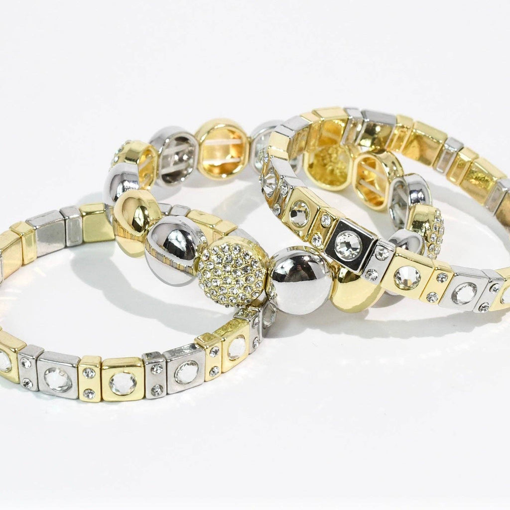 Mix metal Sparkle Stack Set