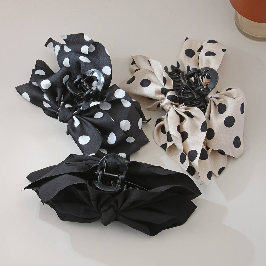 POLKA DOT BOHO VINTAGE HAIR CLAW CLIPS | 40H1021