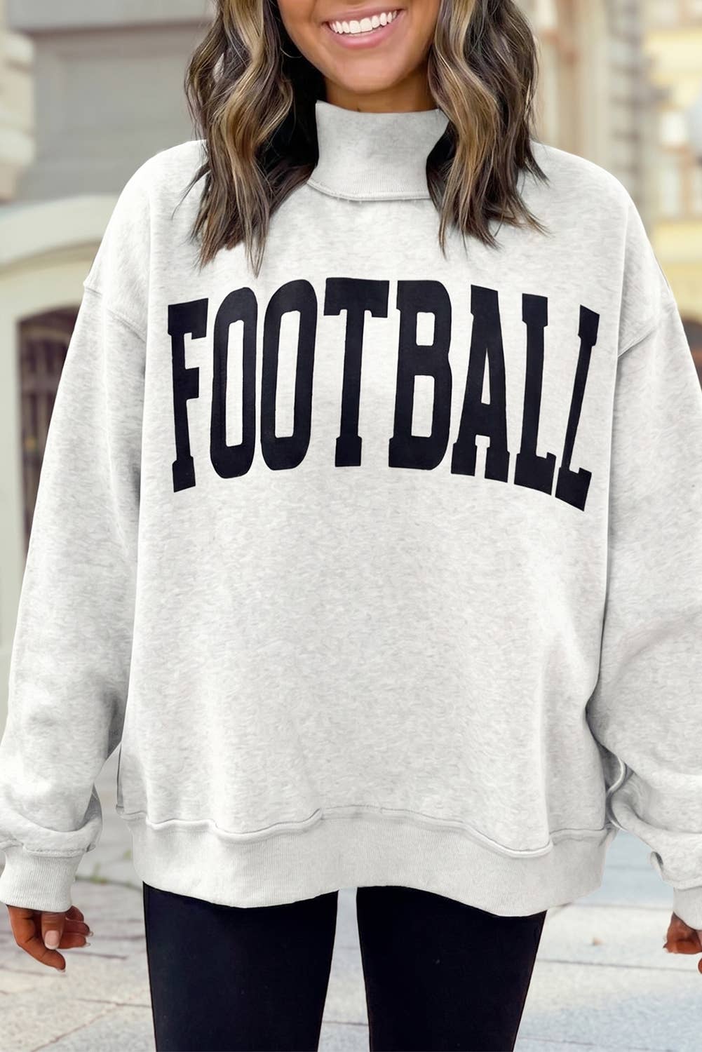 Football Reversible Mock Neck Sweatshirt