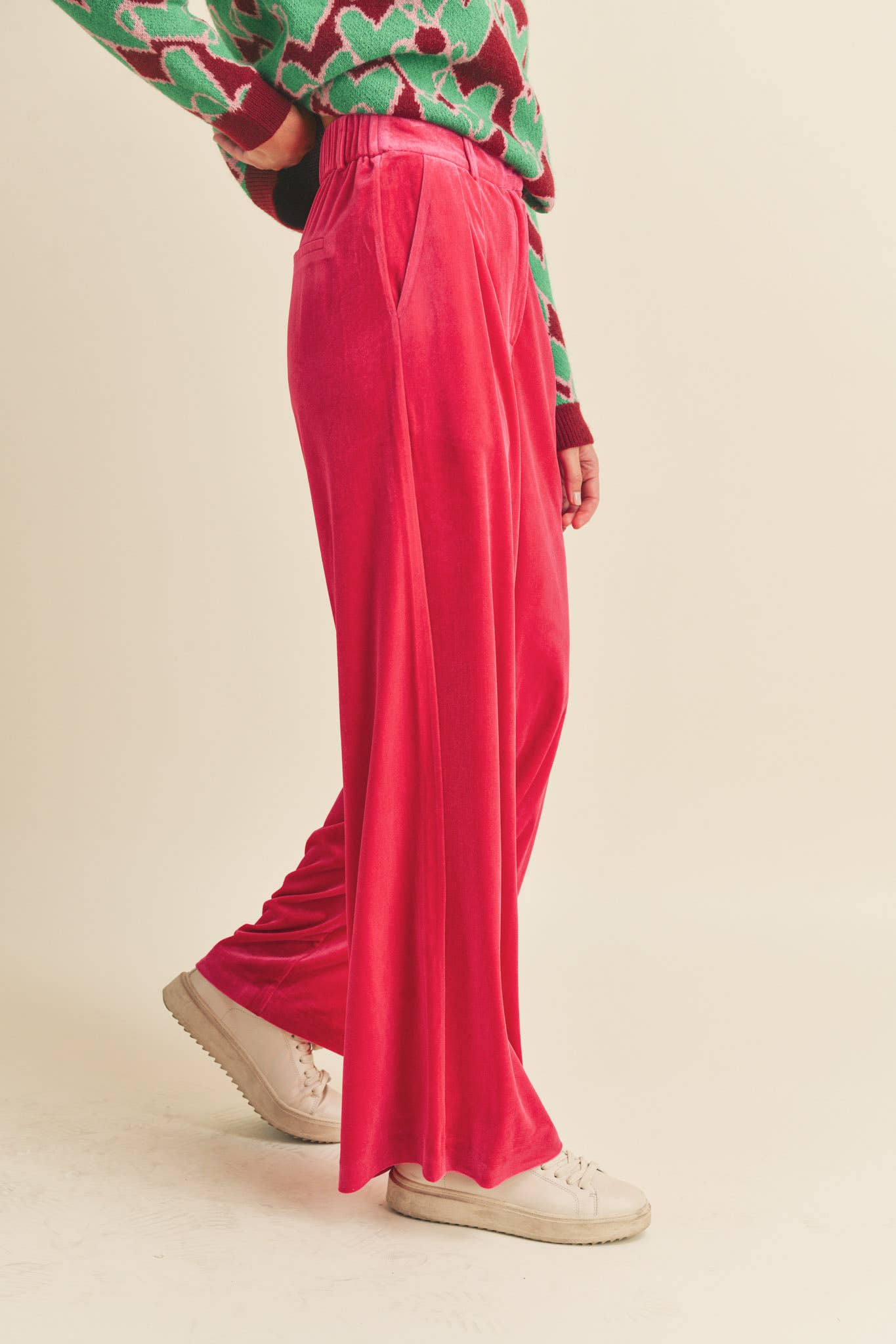 WIDE LEG VELVET TROUSERS MP2503