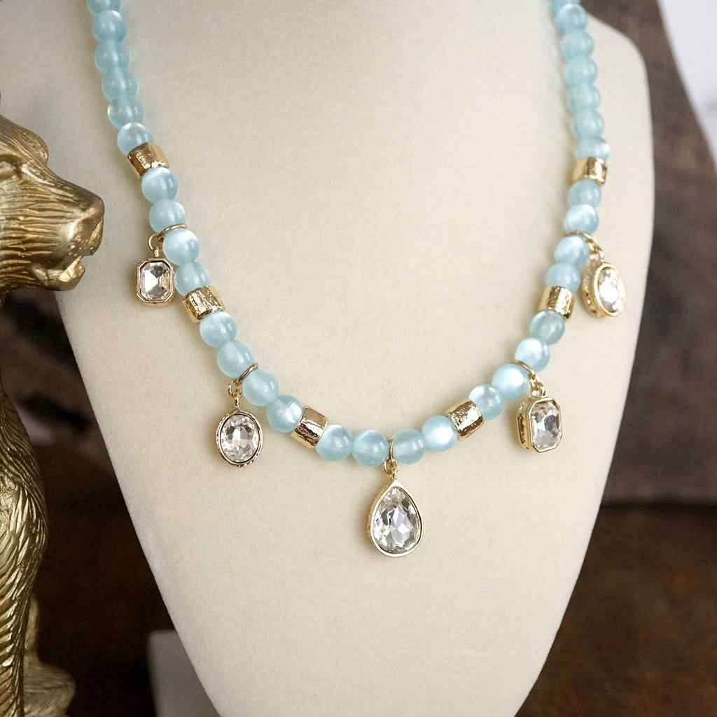 Sugarlight Drops – Beaded Charm Necklace with Crystal Accents