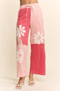 DAISY PATCHWORK WAFFLE PANTS