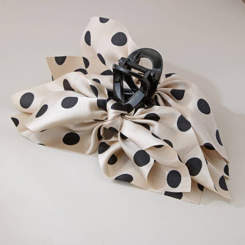POLKA DOT BOHO VINTAGE HAIR CLAW CLIPS | 40H1021