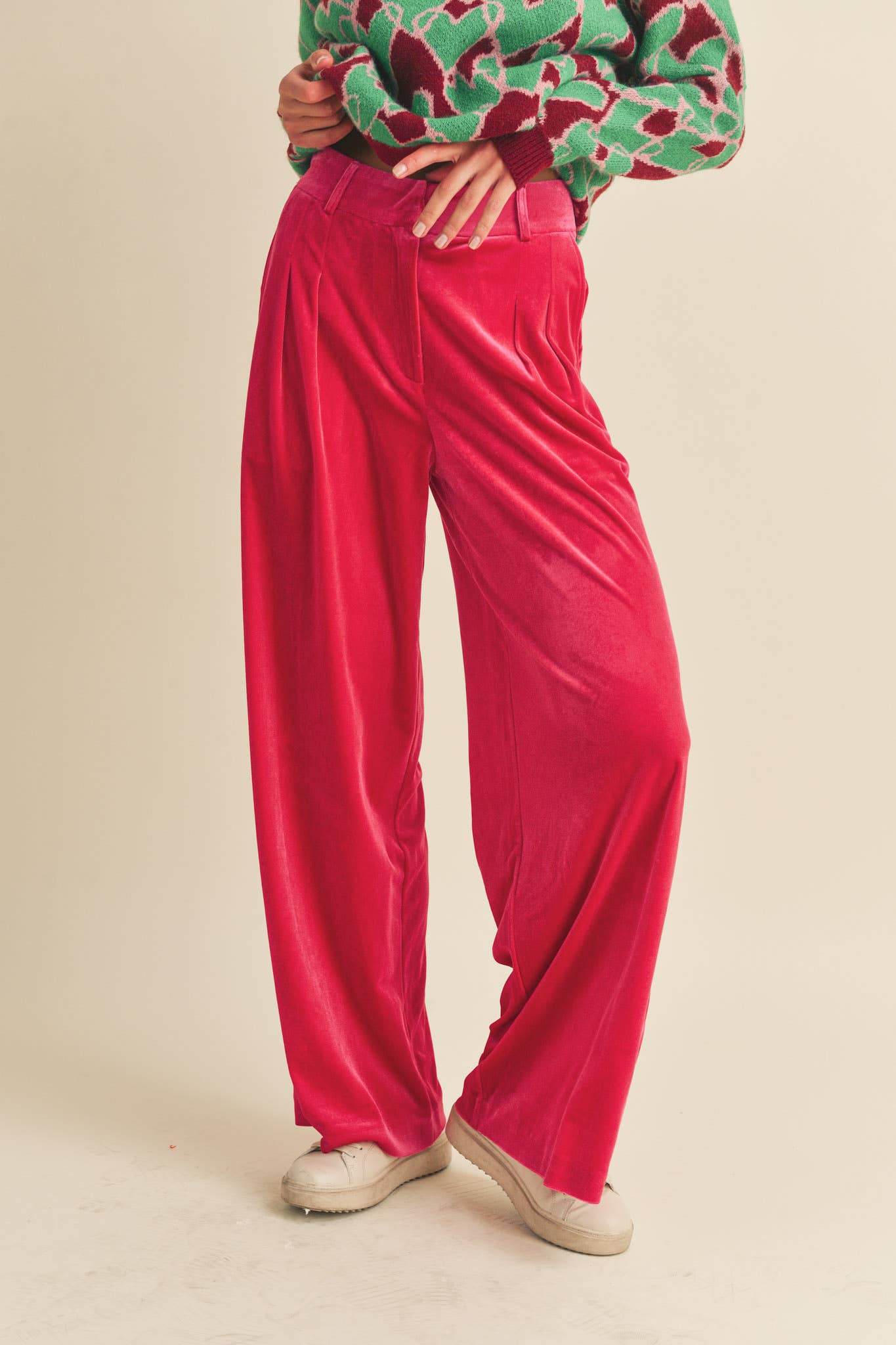 WIDE LEG VELVET TROUSERS MP2503