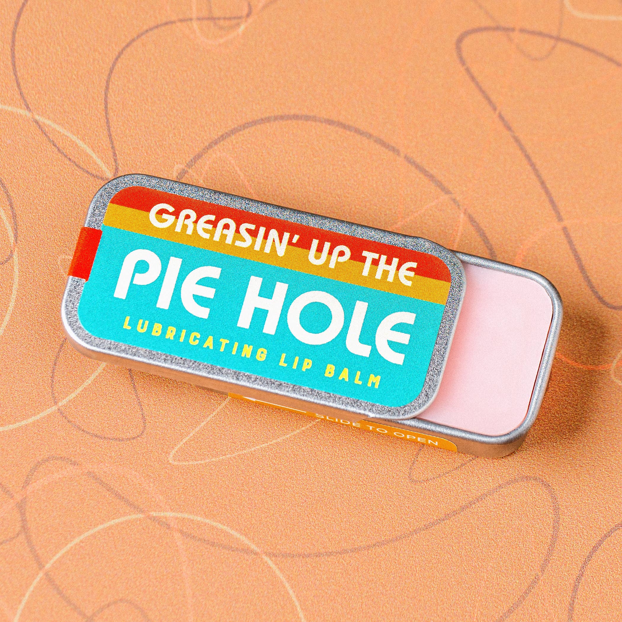 Greasin' Up the Pie Hole Lip Balm | Funny Old School Tin